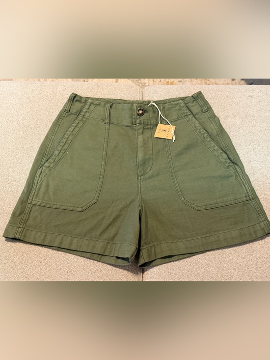 Faherty Pants - Faherty Olive High-Waist Utility Shorts